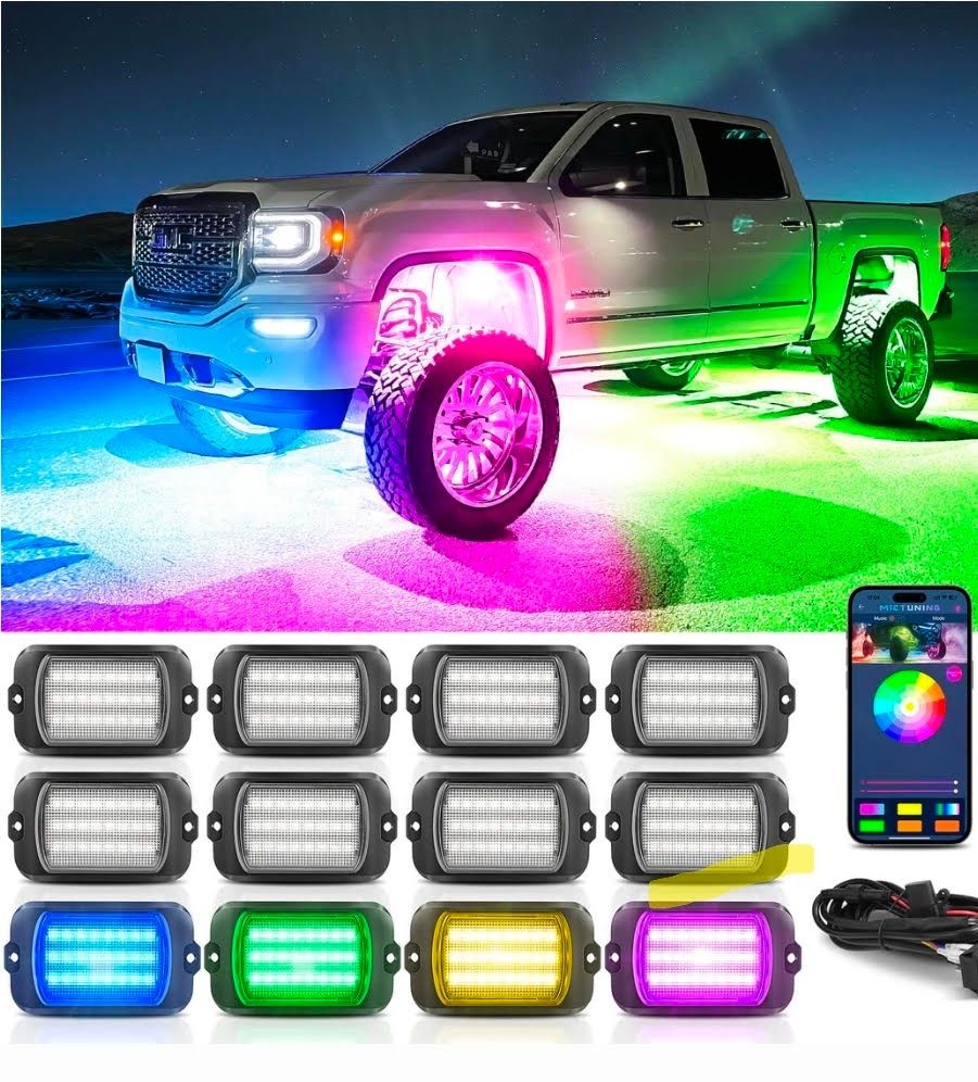 Rock light installation, under glow installation